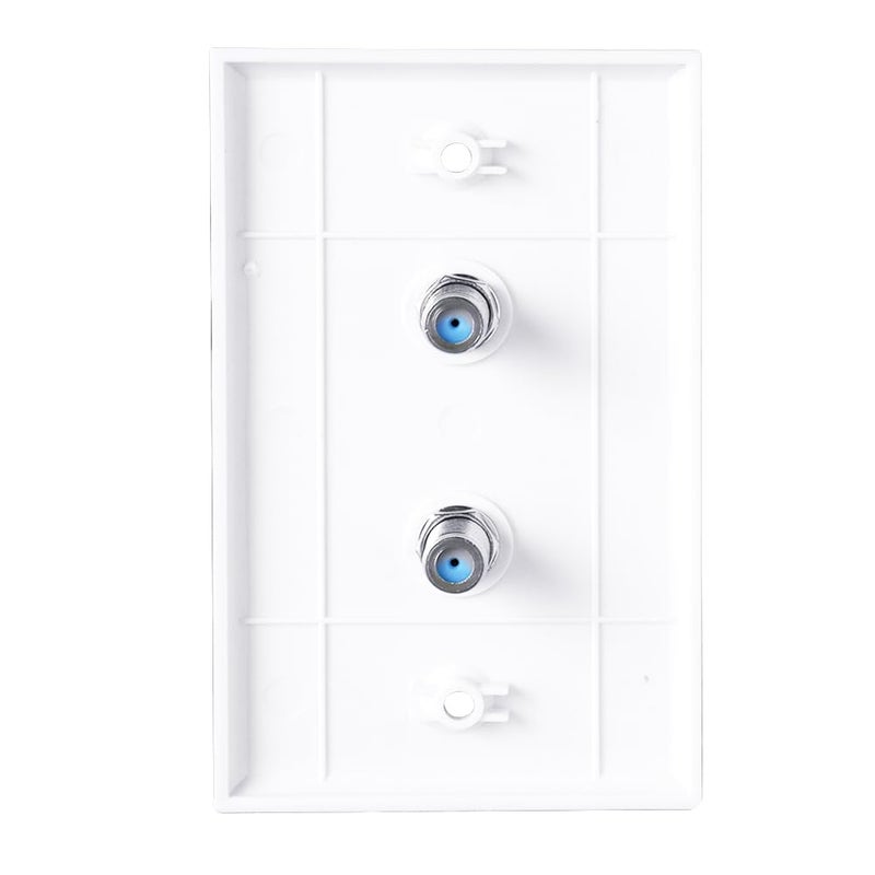 Skywalker Single-Gang Wall Plate with Dual 3.0 GHz F-81 Connector (White) - Image 2
